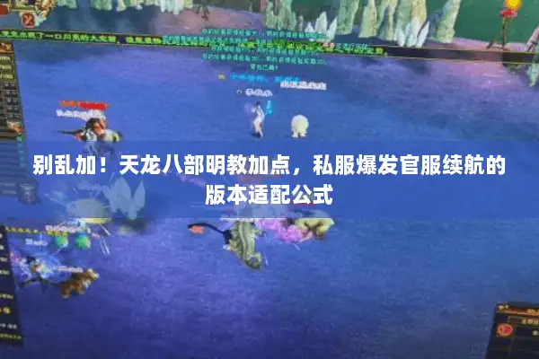 别乱加！天龙八部明教加点，私服爆发官服续航的版本适配公式