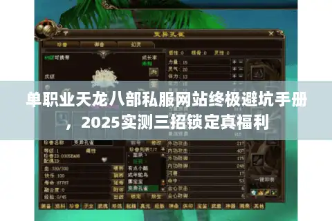 单职业天龙八部私服网站终极避坑手册,2025实测三招锁定真福利 单职业天龙八部私服网站终极避坑手册,2025实测三招锁定真福利