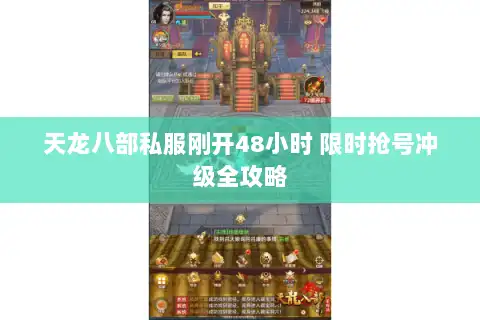 天龙八部私服刚开48小时 限时抢号冲级全攻略