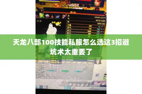 天龙八部100技能私服怎么选这3招避坑术太重要了