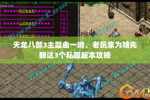 天龙八部3主题曲一响，老玩家为啥先翻这3个私服版本攻略