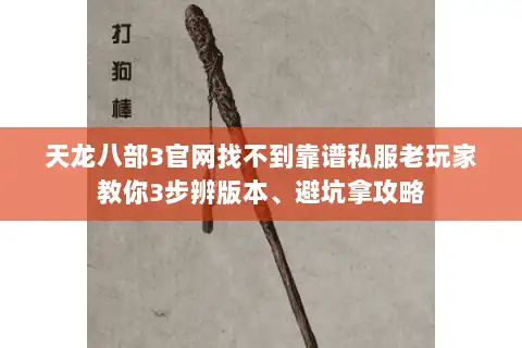 天龙八部3官网找不到靠谱私服老玩家教你3步辨版本、避坑拿攻略