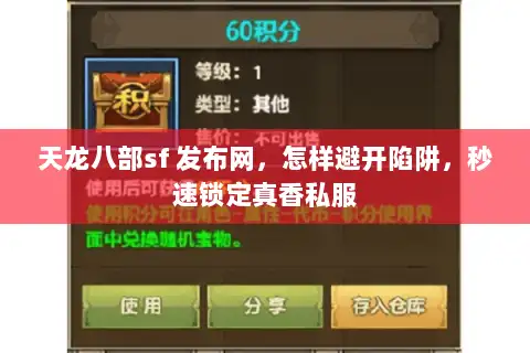 天龙八部sf 发布网，怎样避开陷阱，秒速锁定真香私服