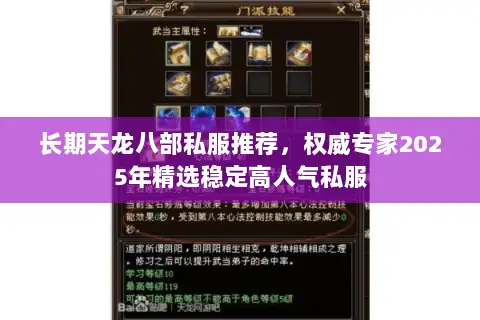 长期天龙八部私服推荐，权威专家2025年精选稳定高人气私服