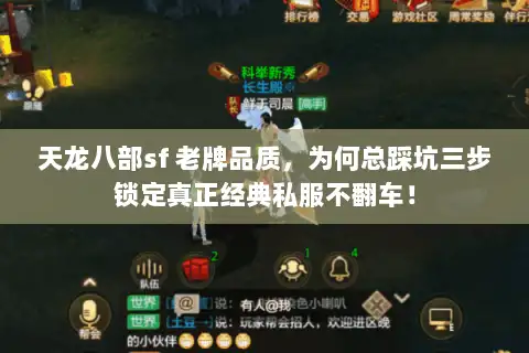 天龙八部sf 老牌品质，为何总踩坑三步锁定真正经典私服不翻车！