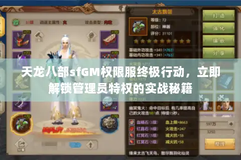 天龙八部sfGM权限服终极行动，立即解锁管理员特权的实战秘籍