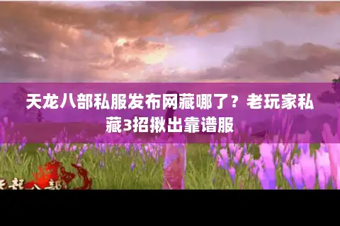 天龙八部私服发布网藏哪了？老玩家私藏3招揪出靠谱服
