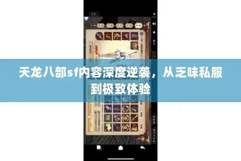 天龙八部sf内容深度逆袭，从乏味私服到极致体验
