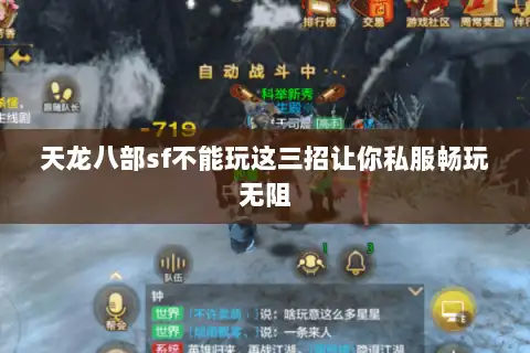 天龙八部sf不能玩这三招让你私服畅玩无阻