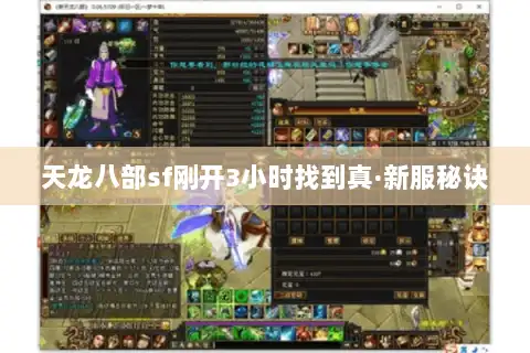 天龙八部sf刚开3小时找到真·新服秘诀