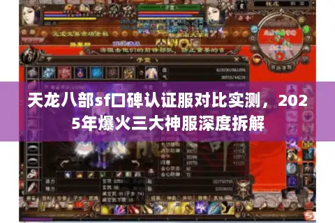 天龙八部sf口碑认证服对比实测,2025年爆火三大神服深度拆解 天龙八部sf口碑认证服对比实测,2025年爆火三大神服深度拆解