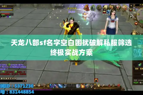 天龙八部sf名字空白困扰破解私服筛选终极实战方案