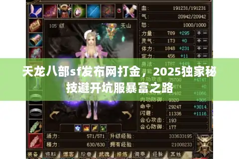 天龙八部sf发布网打金，2025独家秘技避开坑服暴富之路