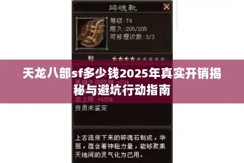 天龙八部sf多少钱2025年真实开销揭秘与避坑行动指南