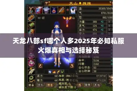 天龙八部sf哪个人多2025年必知私服火爆真相与选择秘笈