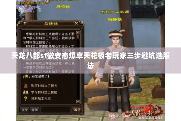 天龙八部sf微变态爆率天花板老玩家三步避坑选服法 天龙八部sf微变态爆率天花板老玩家三步避坑选服法