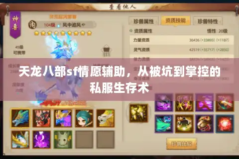 天龙八部sf情愿辅助,从被坑到掌控的私服生存术 天龙八部sf情愿辅助,从被坑到掌控的私服生存术