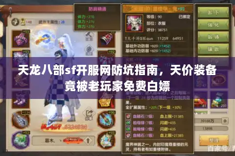 天龙八部sf开服网防坑指南，天价装备竟被老玩家免费白嫖