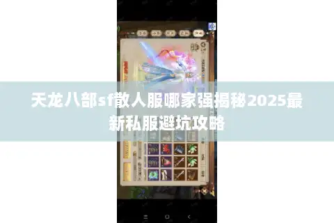 天龙八部sf散人服哪家强揭秘2025最新私服避坑攻略