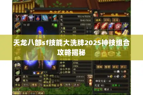 天龙八部sf技能大洗牌2025神技组合攻略揭秘
