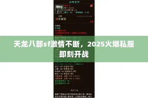 天龙八部sf激情不断，2025火爆私服即刻开战