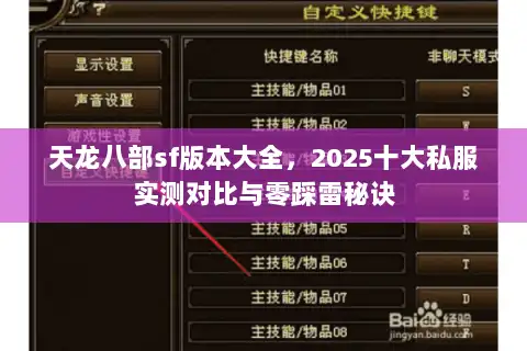 天龙八部sf版本大全，2025十大私服实测对比与零踩雷秘诀