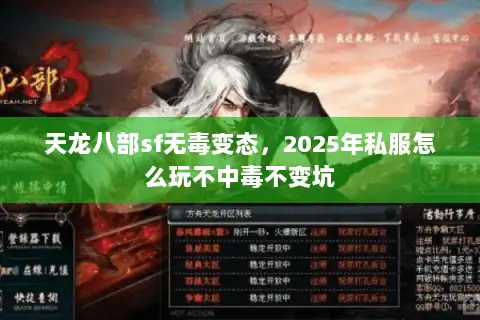 天龙八部sf无毒变态，2025年私服怎么玩不中毒不变坑