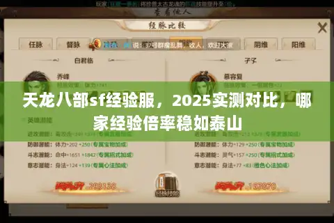 天龙八部sf经验服，2025实测对比，哪家经验倍率稳如泰山