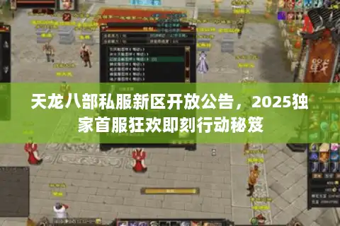 天龙八部私服新区开放公告,2025独家首服狂欢即刻行动秘笈 天龙八部私服新区开放公告,2025独家首服狂欢即刻行动秘笈