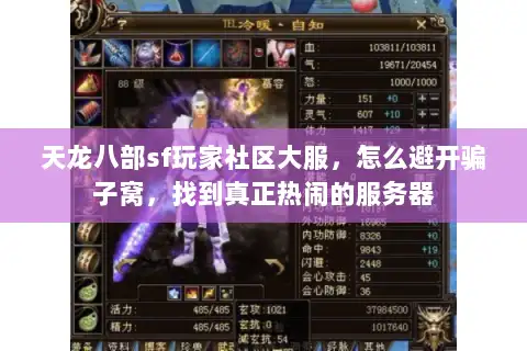 天龙八部sf玩家社区大服，怎么避开骗子窝，找到真正热闹的服务器