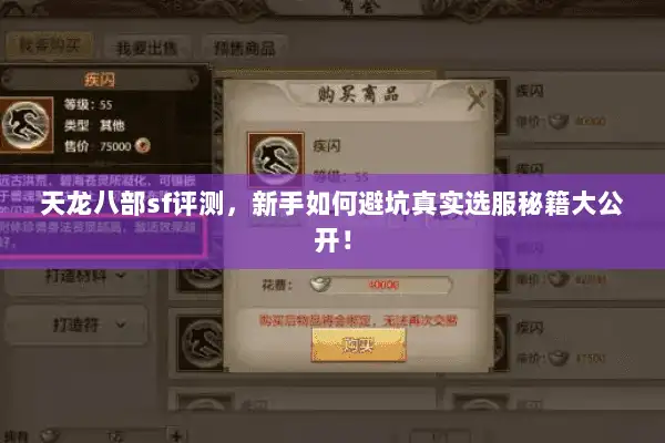 天龙八部sf评测,新手如何避坑真实选服秘籍大公开! 天龙八部sf评测,新手如何避坑真实选服秘籍大公开!