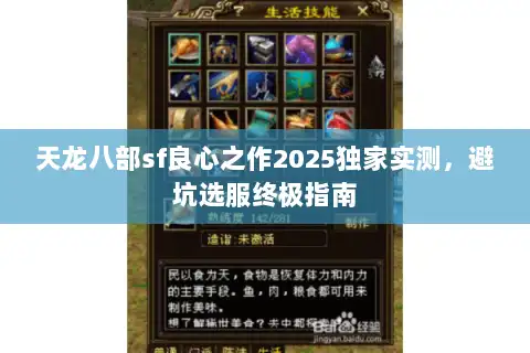天龙八部sf良心之作2025独家实测,避坑选服终极指南 天龙八部sf良心之作2025独家实测,避坑选服终极指南
