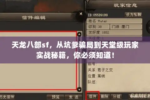 天龙八部sf，从坑爹骗局到天堂级玩家实战秘籍，你必须知道！