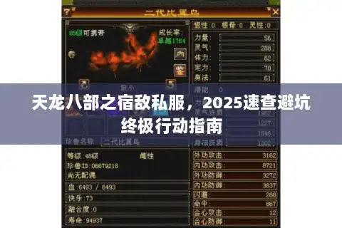 天龙八部之宿敌私服，2025速查避坑终极行动指南