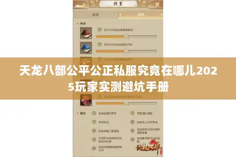 天龙八部公平公正私服究竟在哪儿2025玩家实测避坑手册
