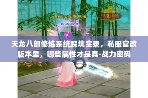天龙八部修炼系统踩坑实录，私服官改版本里，哪些属性才是真·战力密码