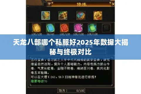 天龙八部哪个私服好2025年数据大揭秘与终极对比