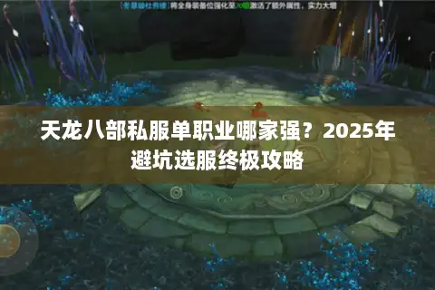 天龙八部私服单职业哪家强？2025年避坑选服终极攻略
