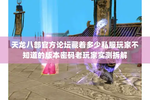 天龙八部官方论坛藏着多少私服玩家不知道的版本密码老玩家实测拆解