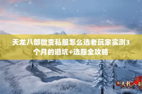 天龙八部微变私服怎么选老玩家实测3个月的避坑+选服全攻略