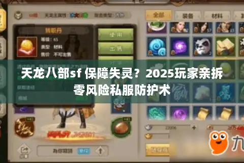 天龙八部sf 保障失灵？2025玩家亲拆零风险私服防护术